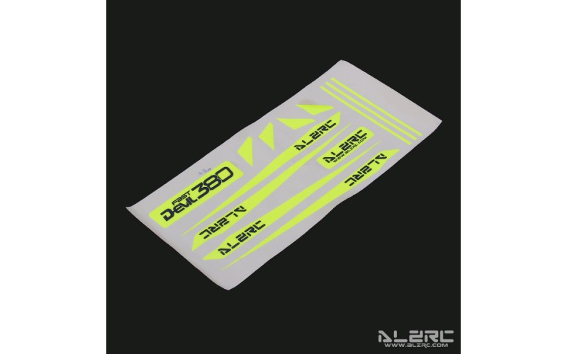 ALZRC - Devil 380 FAST Carbon Fiber Landing Skid Color Sticker - Yellow