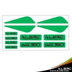 ALZRC - Devil 380 FAST Plastic Landing Skid Color Sticker - Green