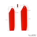 ALZRC - Plastic Tail Blades - 62mm - Red