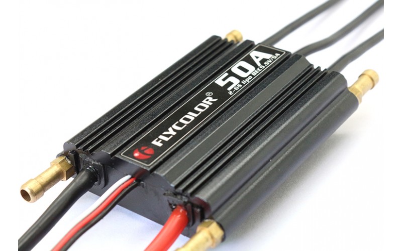 Flycolor 50A Brushless ESC Speed Control Support 2-6S Lipo BEC 5.5V/5A for RC Boat