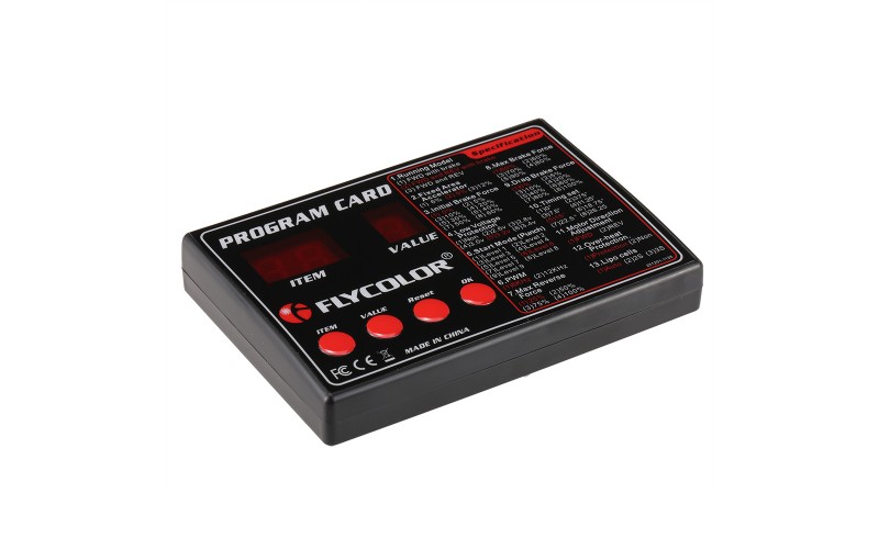Original Flycolor Programing Card for RC Cars ESC Electronic Speed Controller Parts