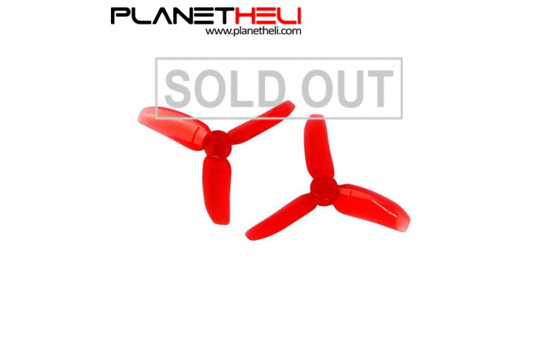 Kingkong 2840 2.8X4 CW CCW 3-blade Propeller 1.5mm Mounting Hole for FPV Quadcopter RC Racer Drones (2 pair) Red