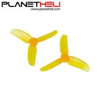 Kingkong 2840 2.8X4 CW CCW 3-blade Propeller 1.5mm Mounting Hole for FPV Quadcopter RC Racer Drones (2 pair) Yellow