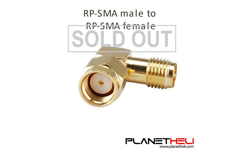 RP SMA Male Jack To RP SMA Female Jack Screw Thread Connector 90 Degrees Right Angle
