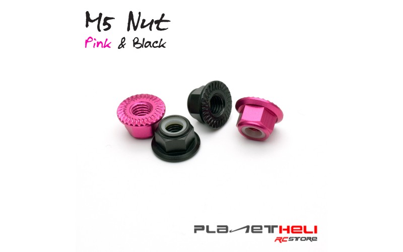 4 Pieces Racerstar M5 Motor Screw Nut CW/CCW Screw Thread For BR2205 Brushless Motors RC Drone FPV Racing - Pink & Black