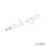 ALZRC - Devil 450 to 480 Class Metal Tail Rotor Holder Set - Thrust - Silver