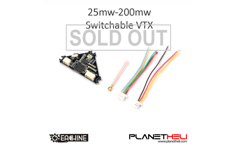 Eachine TRASHCAN 75mm FPV Racing Drone Spare Part 5.8G 25mW~200MW Switchable VTX FPV Transmitter 3.3-5.5V
