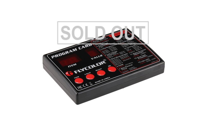 Original Flycolor Programing Card for RC Cars ESC Electronic Speed Controller Parts