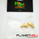 RJX HOBBY SMA Male to SMA Female 45 Degree Antenna Adapter Gold Plated Connector x 2