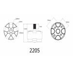 KINGKONG Brushless motor 2205 2300kv 2-4s cw/ccw with guard bracket for 250-280 RC Racing Quadcopter CW/CCW