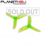 Kingkong 2840 2.8X4 CW CCW 3-blade Propeller 1.5mm Mounting Hole for FPV Quadcopter RC Racer Drones (2 pair) Green