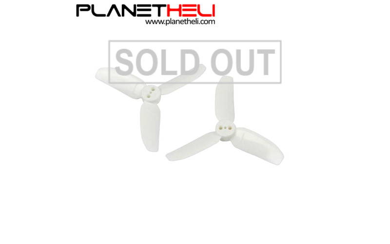 Kingkong 2840 2.8X4 CW CCW 3-blade Propeller 1.5mm Mounting Hole for FPV Quadcopter RC Racer Drones (2 pair) White