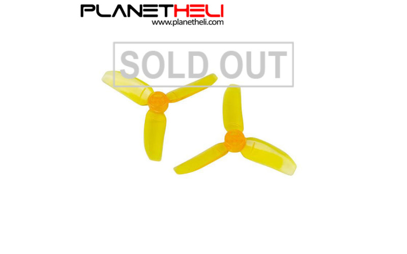 Kingkong 2840 2.8X4 CW CCW 3-blade Propeller 1.5mm Mounting Hole for FPV Quadcopter RC Racer Drones (2 pair) Yellow