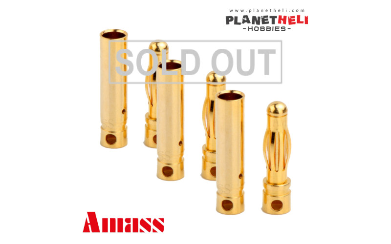 Amass 4.0mm Gold Bullet Banana Connector plug for ESC MOTOR