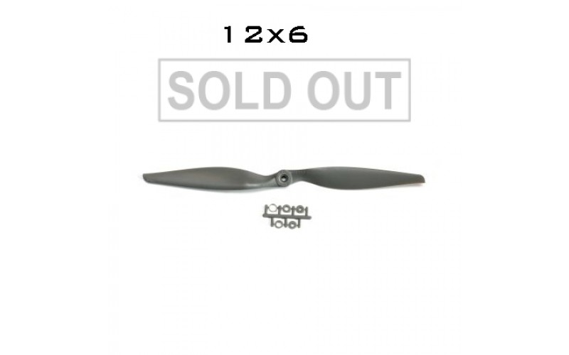 High Quality Grey Plastic APC 12x6 CCW Propeller Blade for RC Airplane Plane Fixed-Wing Part