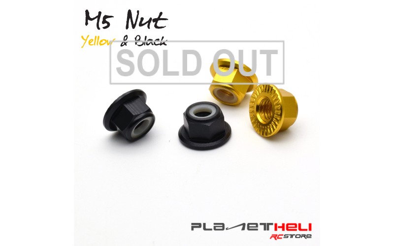 4 Pieces Racerstar M5 Motor Screw Nut CW/CCW Screw Thread For BR2205 Brushless Motors RC Drone FPV Racing - Yellow & Black