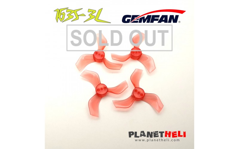 Gemfan 1635-3L 40mm Durable 3-Blade Propeller (1.5mm shaft)